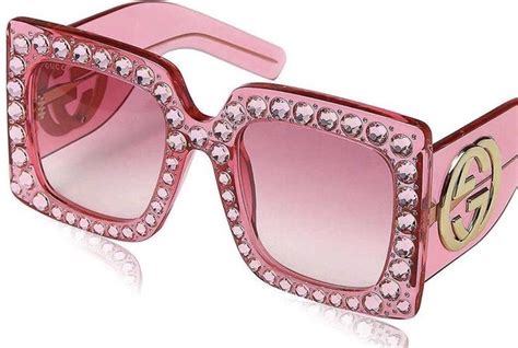 pink rhinestone gucci sunglasses|gucci bedazzled sunglasses.